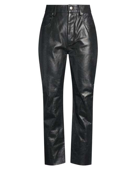 Rick Owens Gray Pants Calfskin
