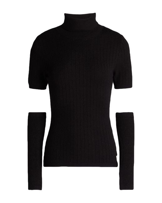 hinnominate Black Turtleneck Viscose, Polyester, Polyamide