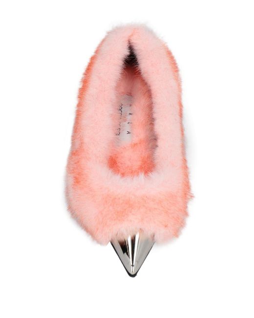 AREA X SERGIO ROSSI Pink Ballet Flats