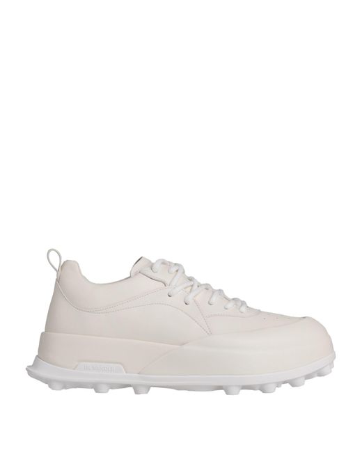 Jil Sander White Sneakers Calfskin for men