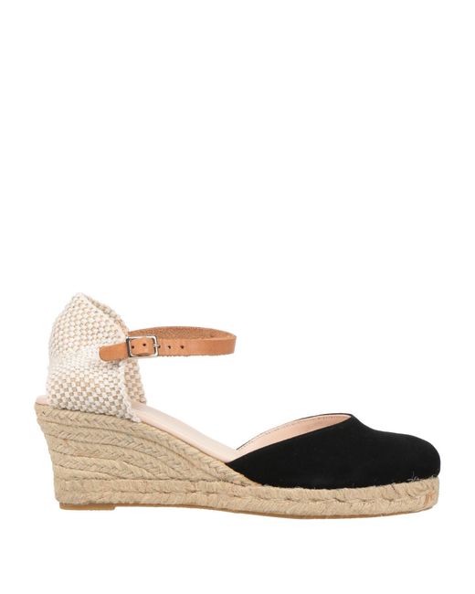 LE SOFIE Black Espadrilles Leather, Textile Fibers