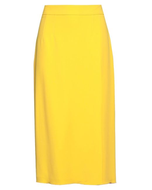 Dolce & Gabbana Yellow Midi Skirt