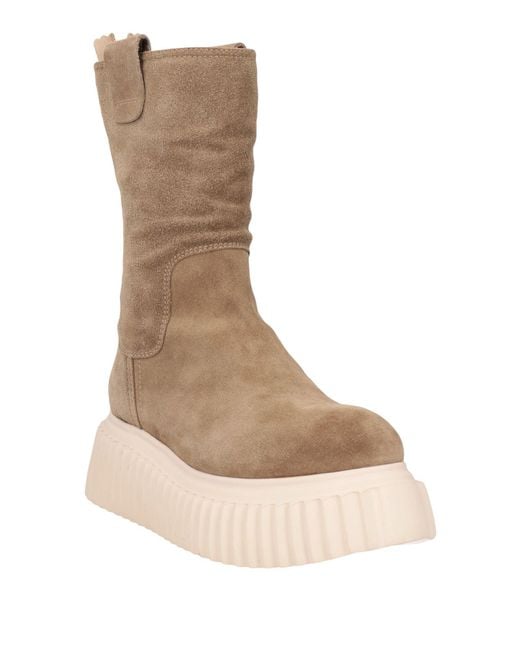 Agl Attilio Giusti Leombruni Natural Taupe Ankle Boots Leather