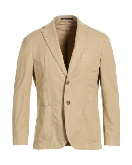 Paoloni Natural Blazer Cotton, Elastane for men
