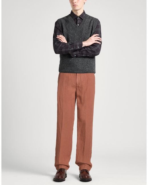 120% Lino Red Trouser for men
