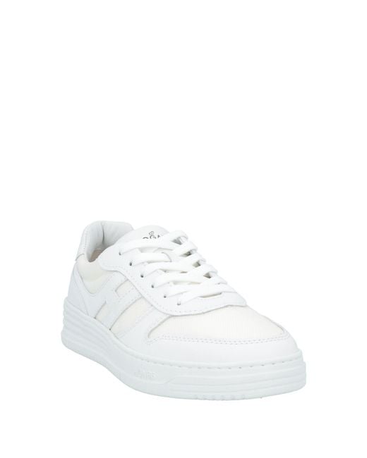 Hogan White Sneakers Leather, Textile Fibers for men