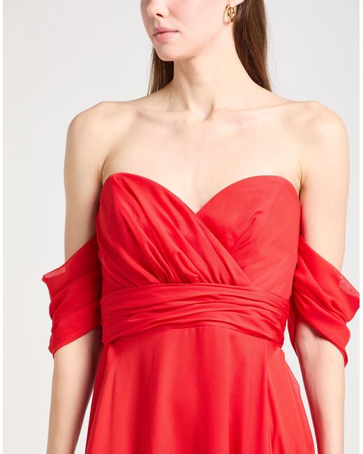 ATELIER LEGORA Red Maxi Dress Polyamide, Viscose