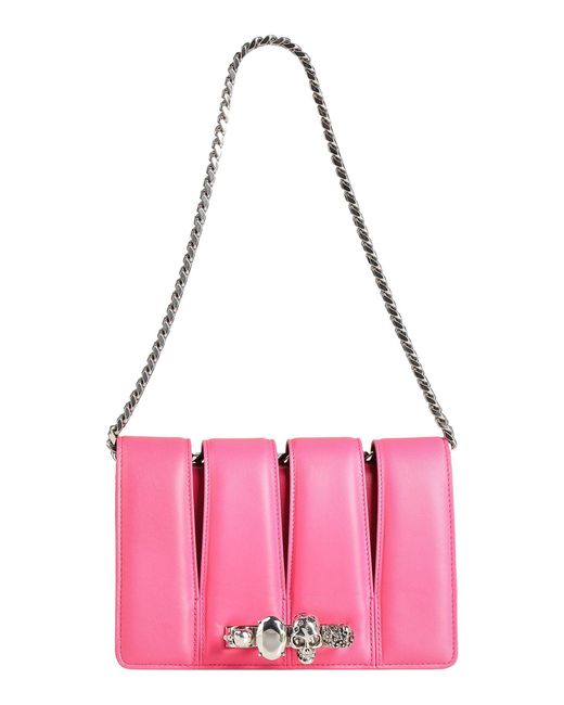 McQueen Pink Shoulder Bag Leather