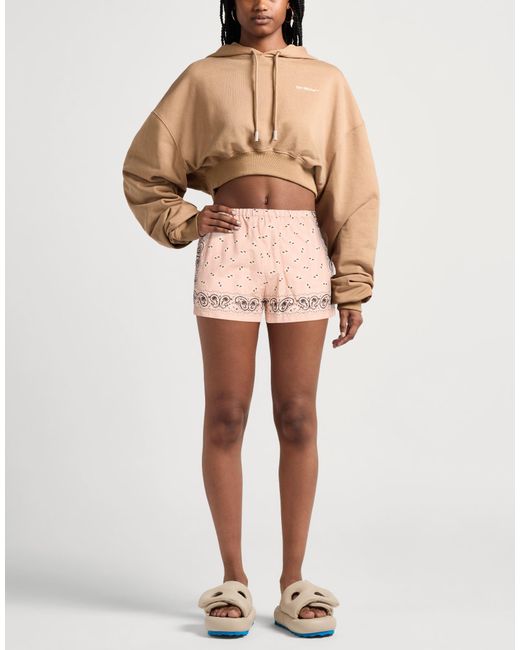 Palm Angels Pink Light Shorts & Bermuda Shorts Linen, Cotton