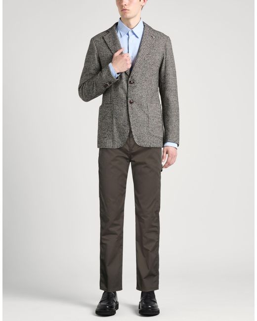 Tod's Gray Pants Polyester, Cotton for men