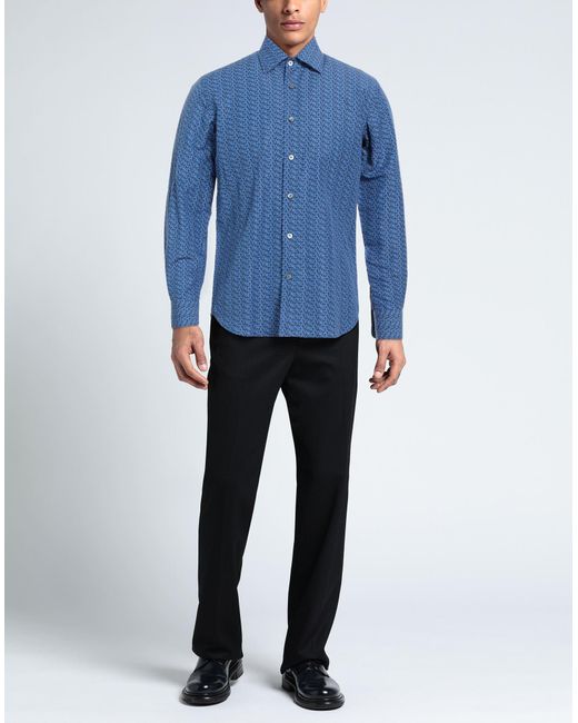 Camicia di Canali in Blue da Uomo