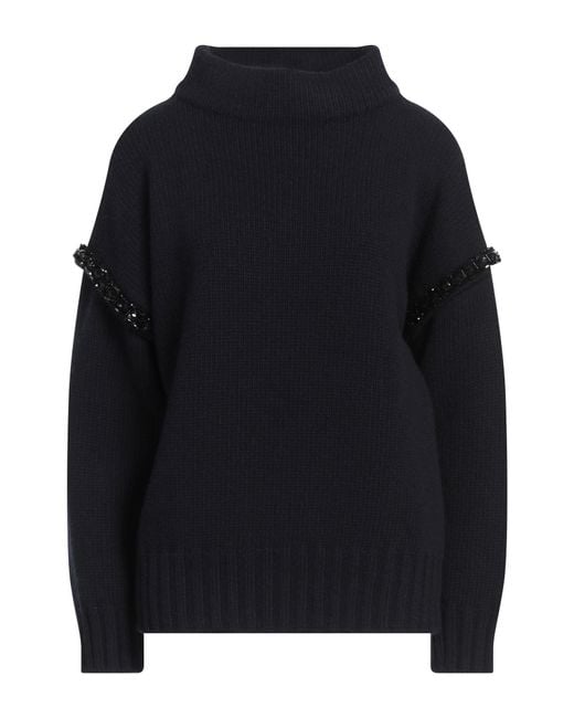 Max Mara Blue Sfilata Turtleneck Virgin Wool
