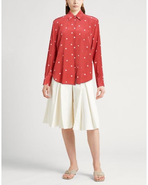 Massimo Alba Red Shirt Silk