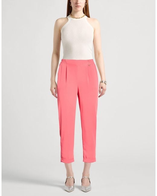 Rinascimento Pink Coral Pants Polyester, Elastane
