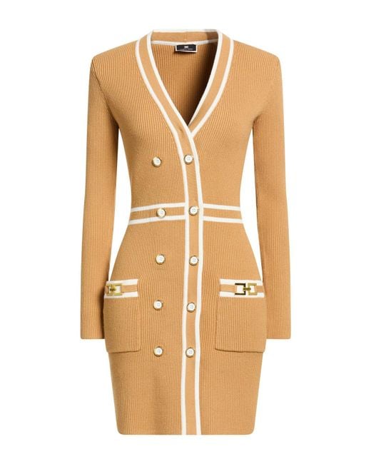 Elisabetta Franchi Natural Mini Dress
