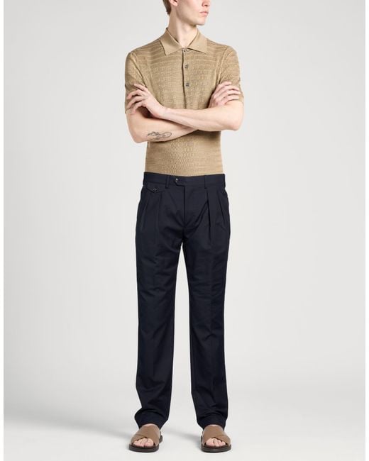 Lardini Blue Midnight Pants Cotton, Wool, Polyamide, Elastane for men