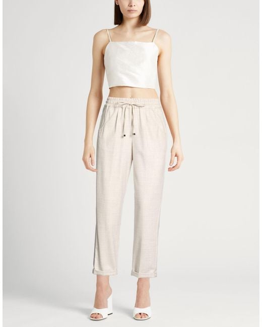 Kiton Natural Pants Virgin Wool, Elastane