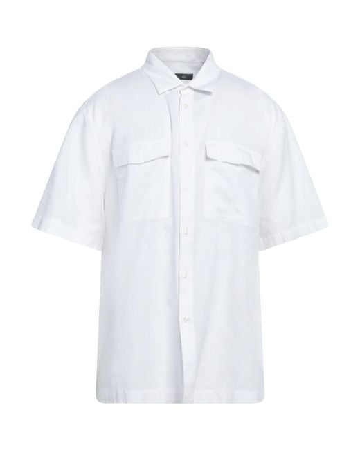 Liu Jo White Shirt Lyocell, Linen, Cotton for men