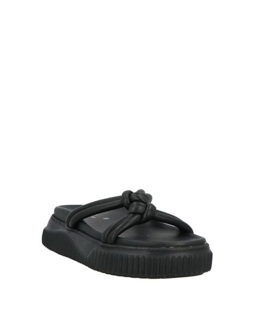 Voile Blanche Black Sandals Leather