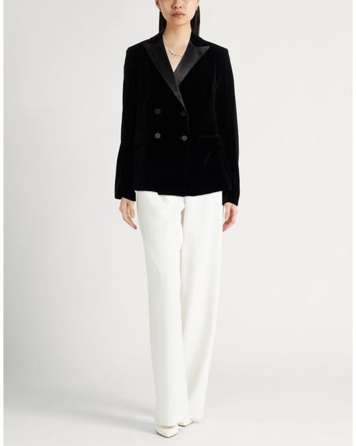 Fabiana Filippi Black Blazer Cotton, Viscose, Silk
