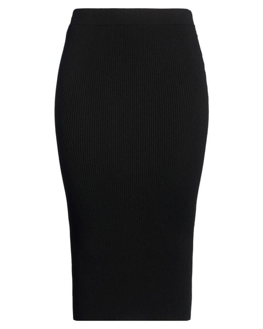 P.A.R.O.S.H. Black Midi Skirt