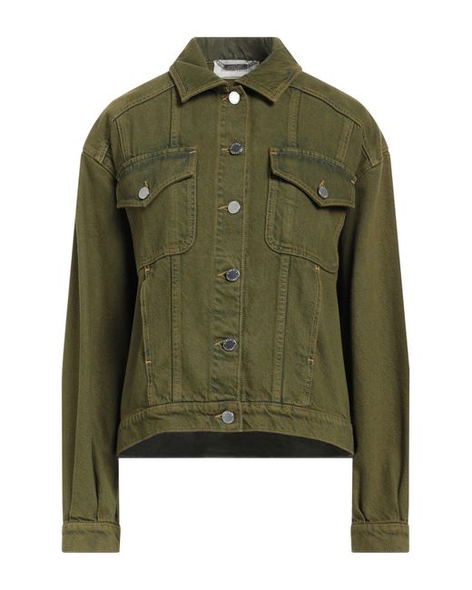 Alberta Ferretti Green Denim Outerwear Cotton