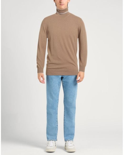 Alpha Studio Brown Turtleneck for men