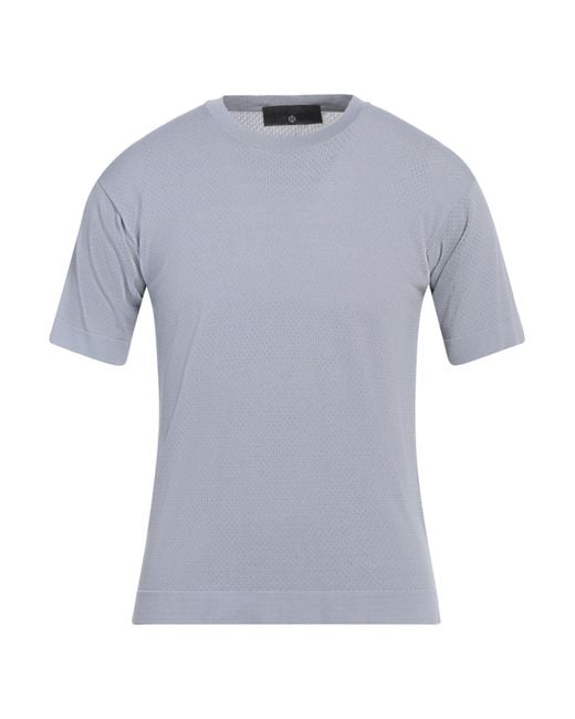 FILIPPO DE LAURENTIIS Gray Light Sweater Viscose, Polyamide for men
