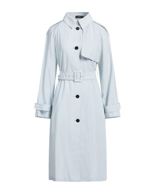 Theory Blue Sky Overcoat & Trench Coat Polyester