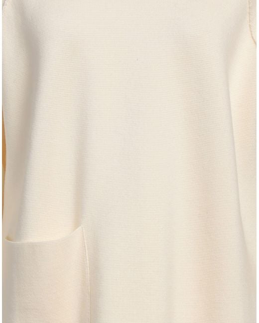 Gran Sasso White Cream Turtleneck Virgin Wool