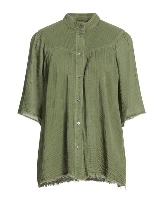 Raquel Allegra Green Military Shirt Cotton