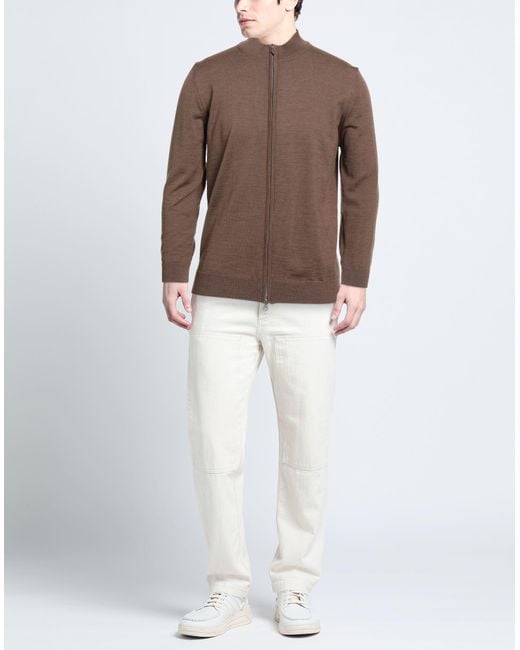 Stenstroms Brown Cardigan Merino Wool for men