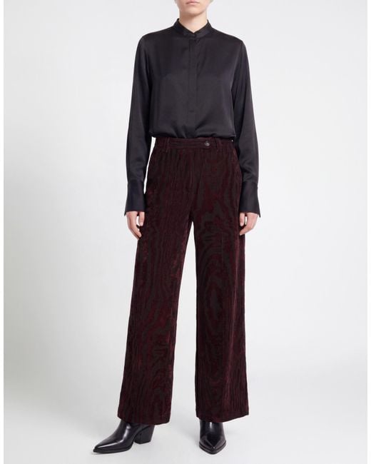 Massimo Alba Purple Pants Viscose, Polyester