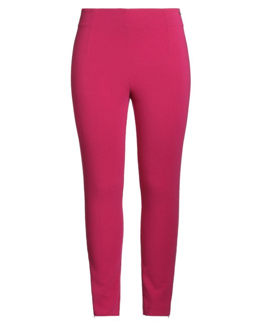 Rebel Queen Red Pants Polyester, Viscose, Elastane