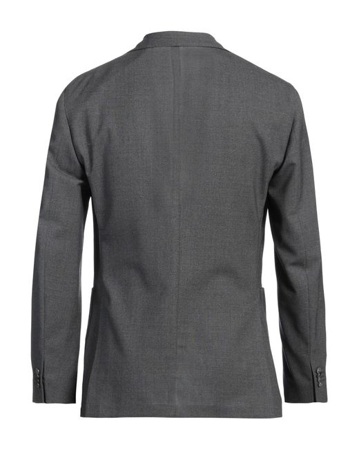 Boglioli Gray Charcoal Blazer Virgin Wool for men