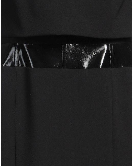 Del Core Black Flared Midi Twill Dress