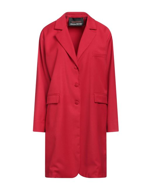 Collection Privée Red Overcoat & Trench Coat