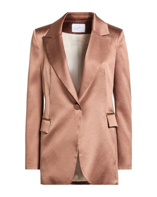 Soallure Pink Blazer Polyester, Elastane