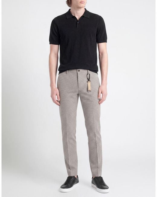 Manuel Ritz Gray Pants Cotton, Elastane for men
