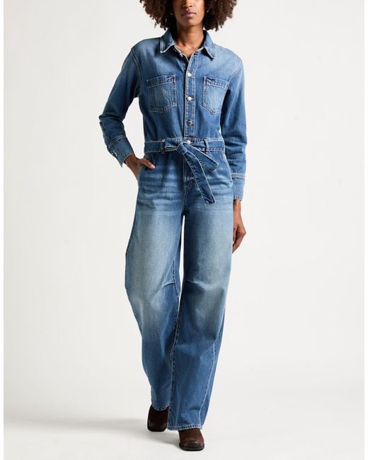 ICON DENIM Blue Jumpsuit Cotton