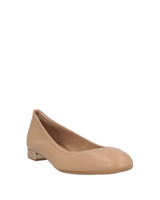 Casadei Natural Blush Ballet Flats Leather