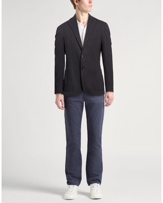 Malo Blue Midnight Blazer Cotton, Polyamide, Elastane for men