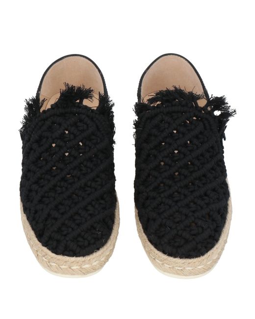 Tod's Black Espadrilles