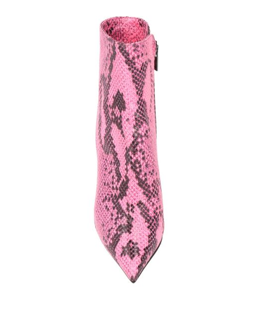 Le Silla Pink Ankle Boots Textile Fibers