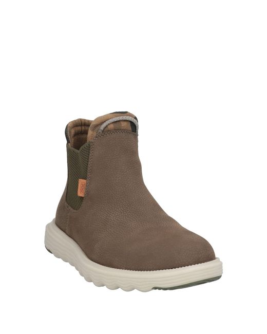 HeyDude Brown Ankle Boots for men
