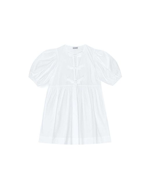 Ganni White Mini-Kleid