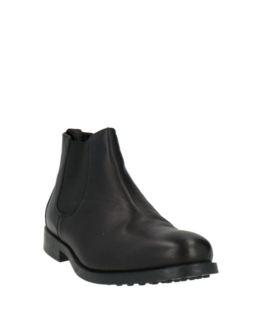 Antica Cuoieria Black Ankle Boots Leather for men