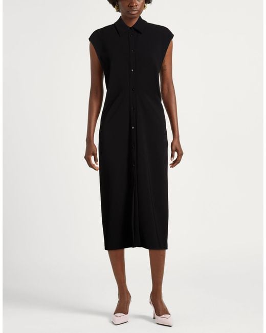 Max Mara Black Midi Dress Triacetate, Polyester
