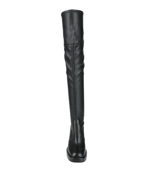 Evaluna Black Boot Leather, Synthetic Material