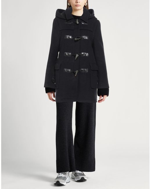Barbour Black Coat Virgin Wool, Polyamide, Elastane